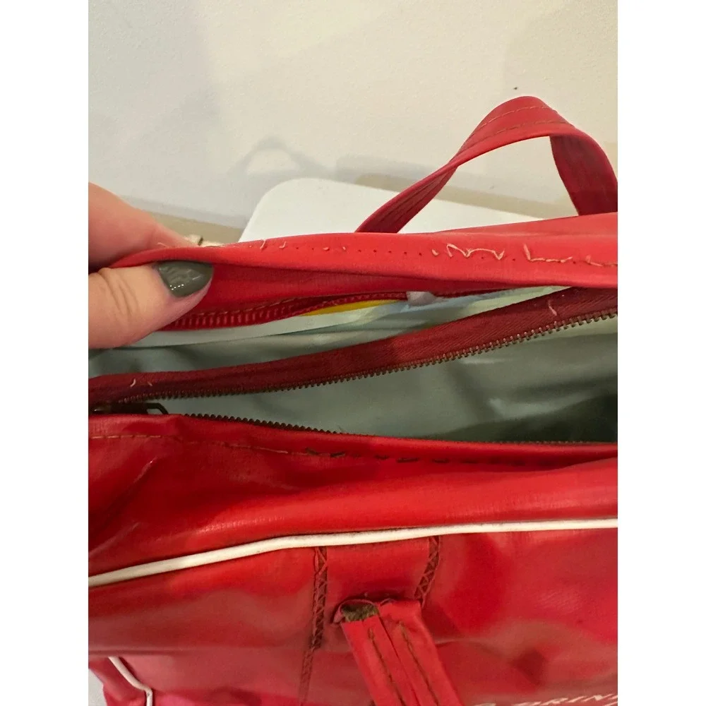 Vintage Coca-Cola Red Vinyl Insulated Cooler Bag Retro Soda Memorabilia